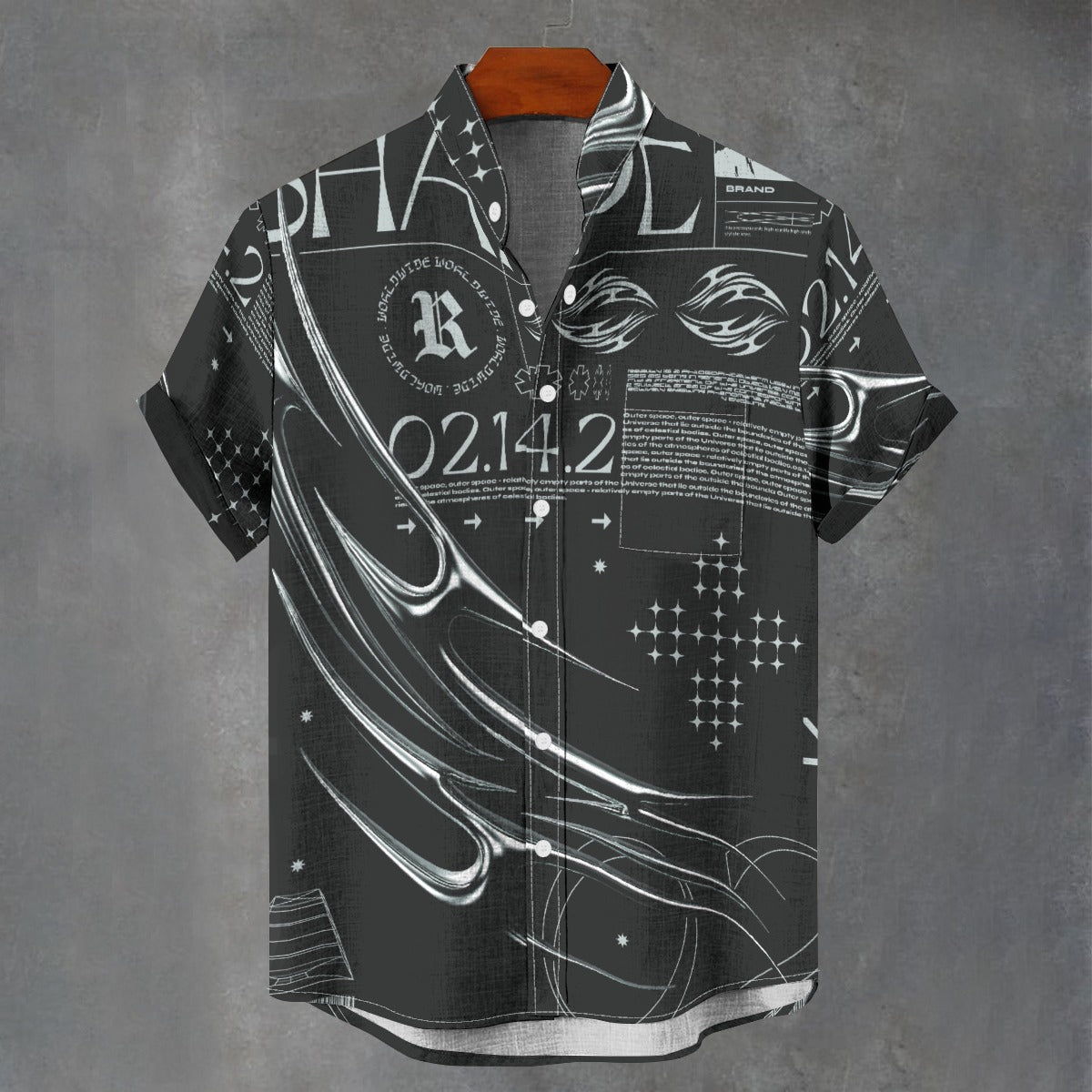 Shaped Reality - Men's Stand Collar Clubwear Shirt