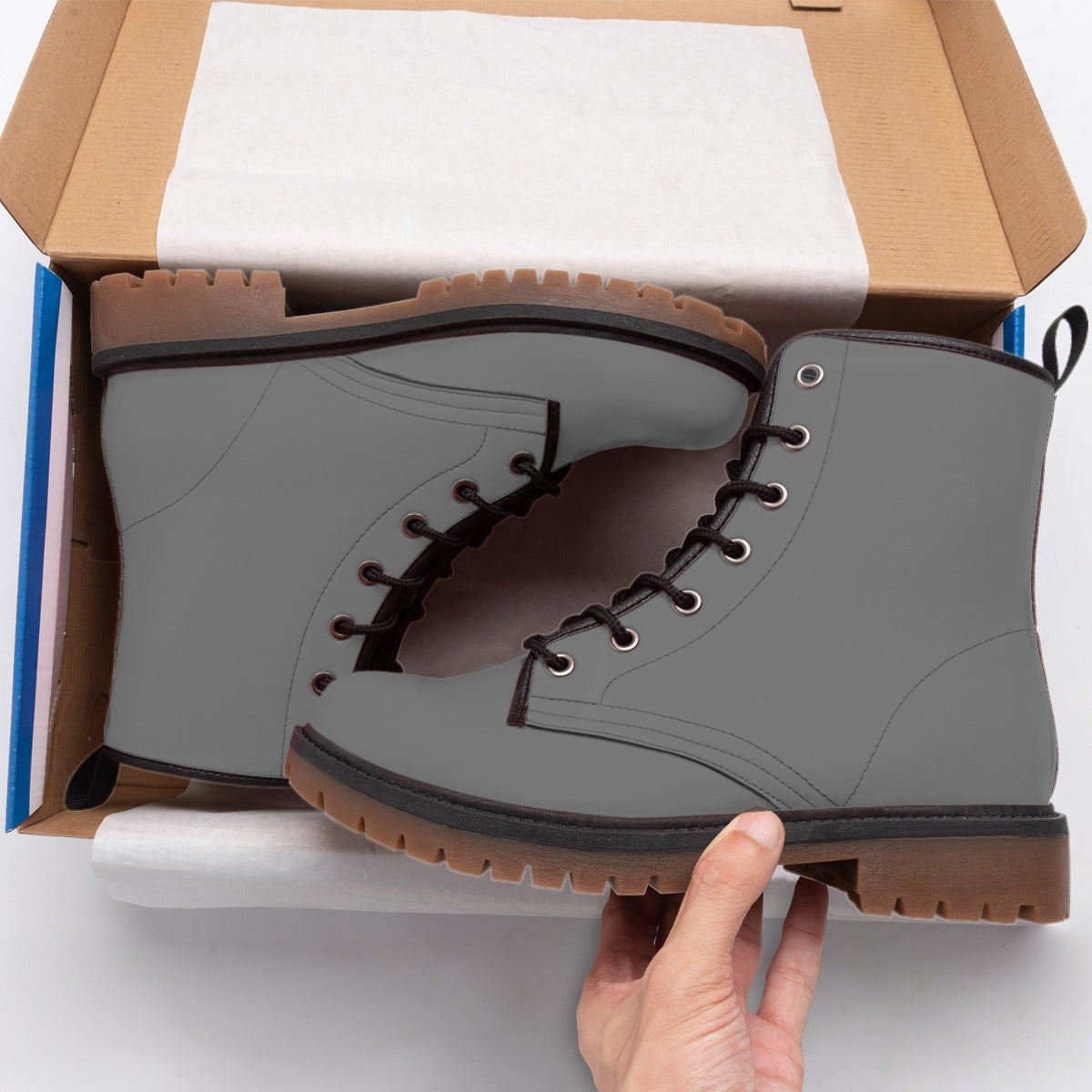 Ash Grey - Men's Martin Short Boots