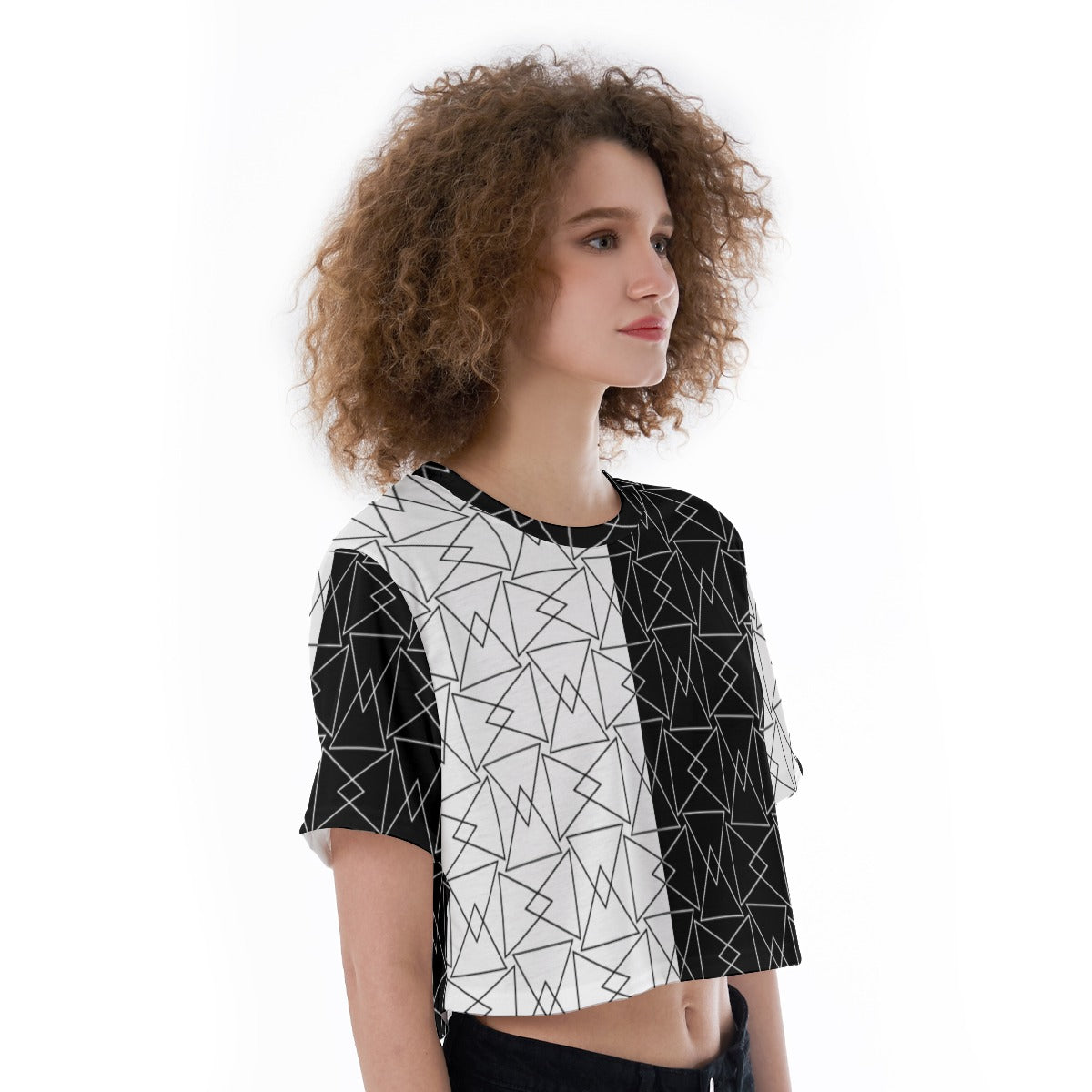 Duality Grid - Cropped T-Shirt