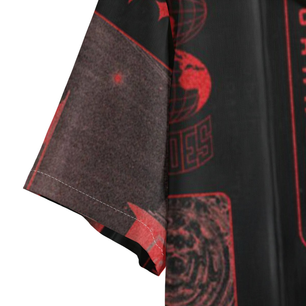 Crimson Fusion - Men's Textured Clubwear Shirt