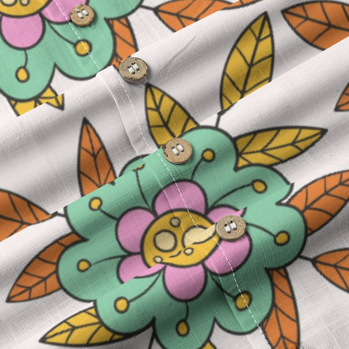 Retro Indian Print XIV - Designer Shirt - 100% Cotton