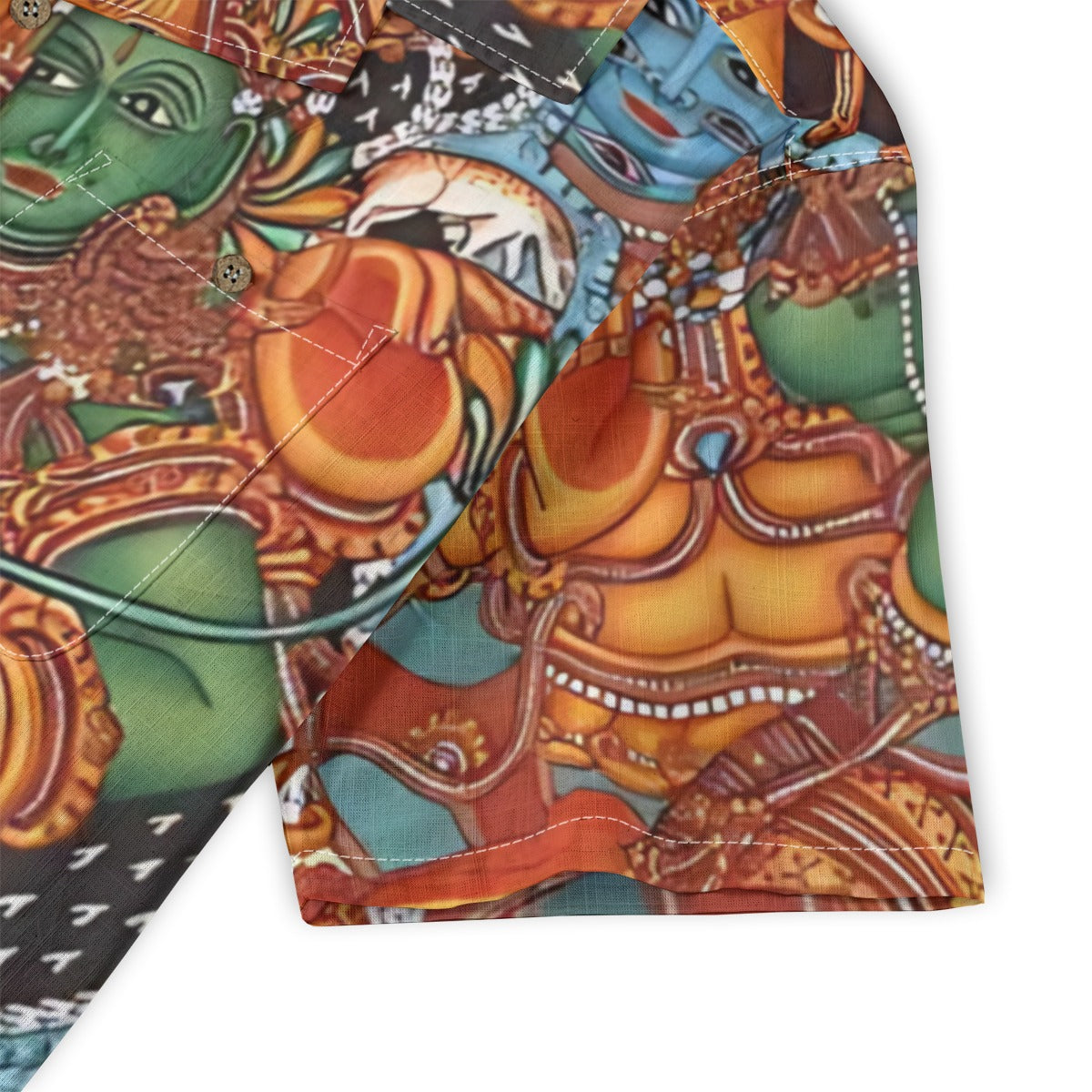 Shiva Parvathi - Kerala Mural Print Shirt - 100% Cotton