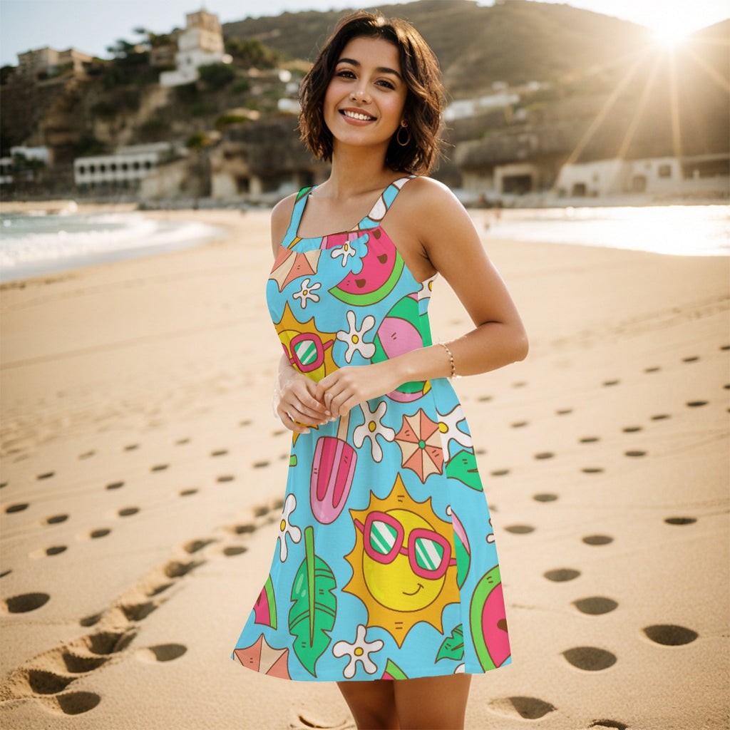 Watermelon-Lolly - Women's Sleeveless Cami Dress