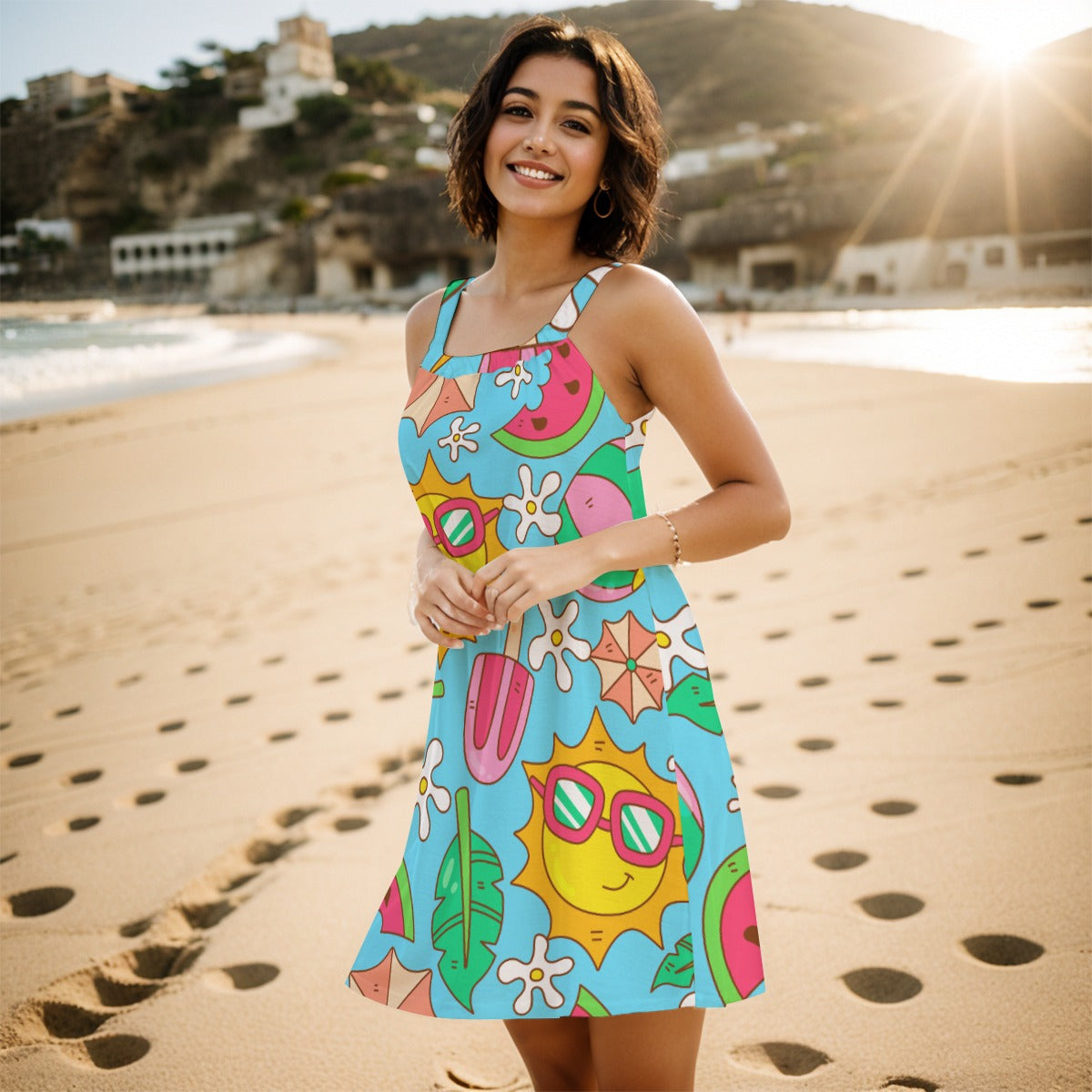 Watermelon-Lolly - Women's Sleeveless Cami Dress