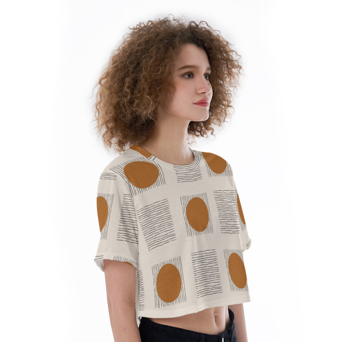 Dot Grid Aura - Cropped T-Shirt