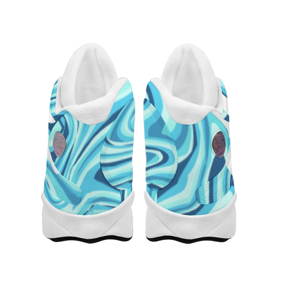 Blue Lagoon - Men's Curved Basketball Shoes