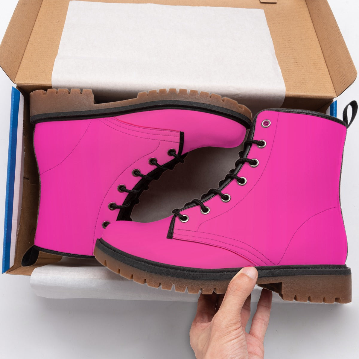 Bright Pink - Men's Martin Short Boots