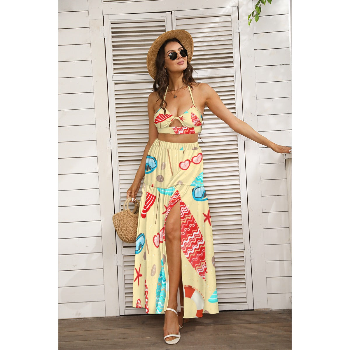 Shore Sand -  Women's Tie Back Wrap Dress