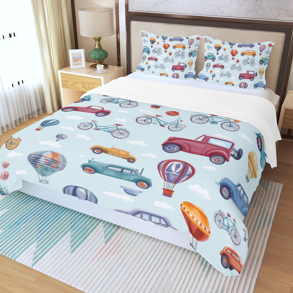 Auto II - Three Piece Duvet Bedding Set