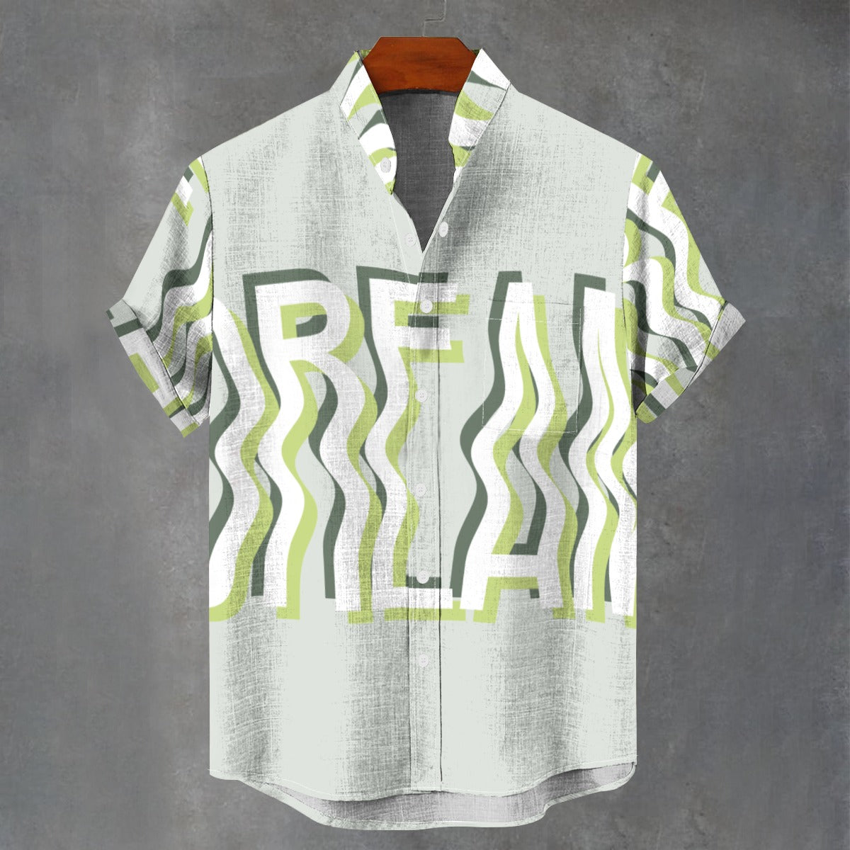 Fluid Dream - Men's Stand Collar Clubwear Shirt