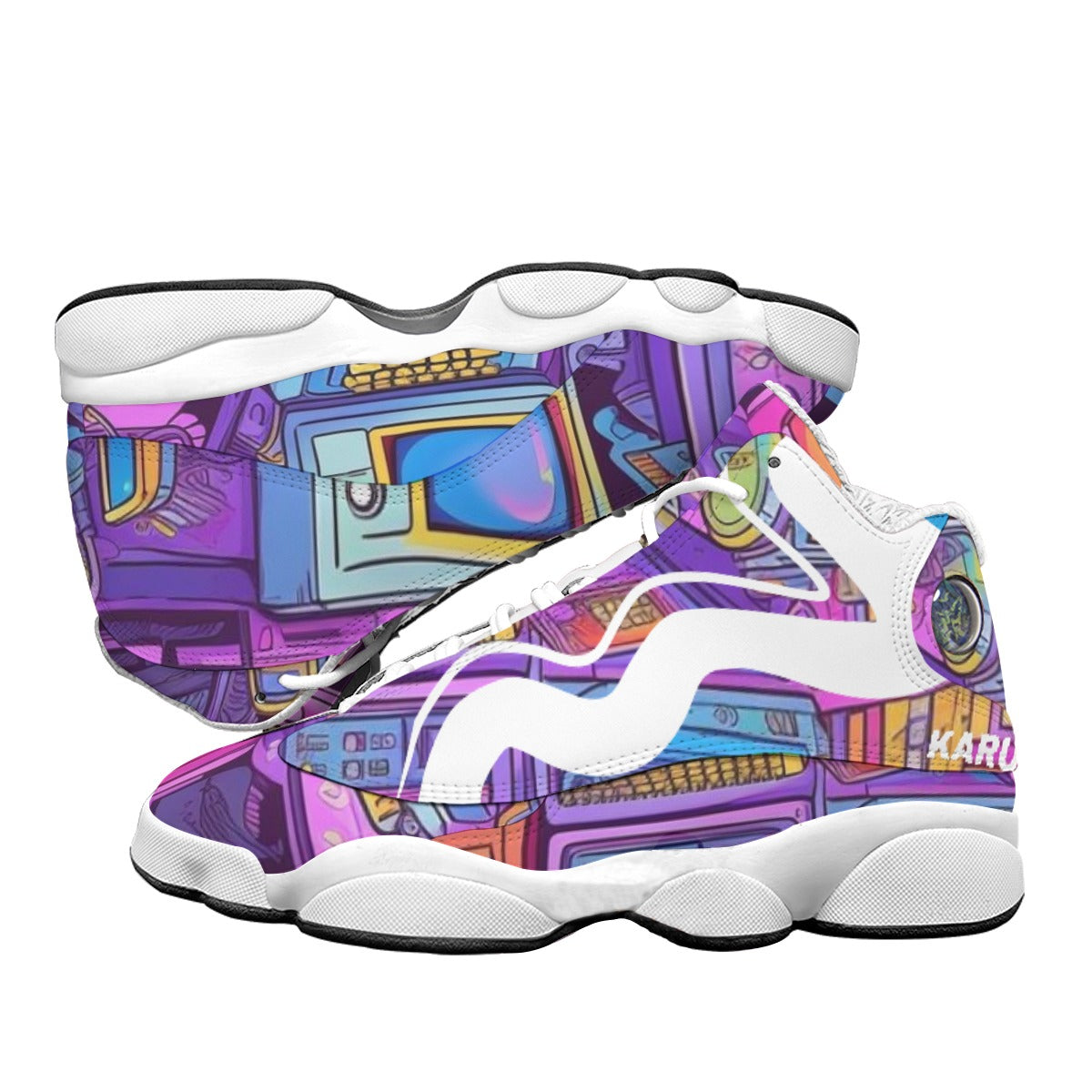 Neon Matrix - Curved Basketball Shoes