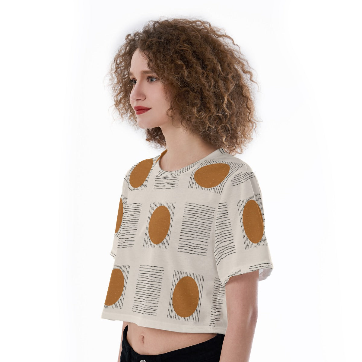 Dot Grid Aura - Cropped T-Shirt