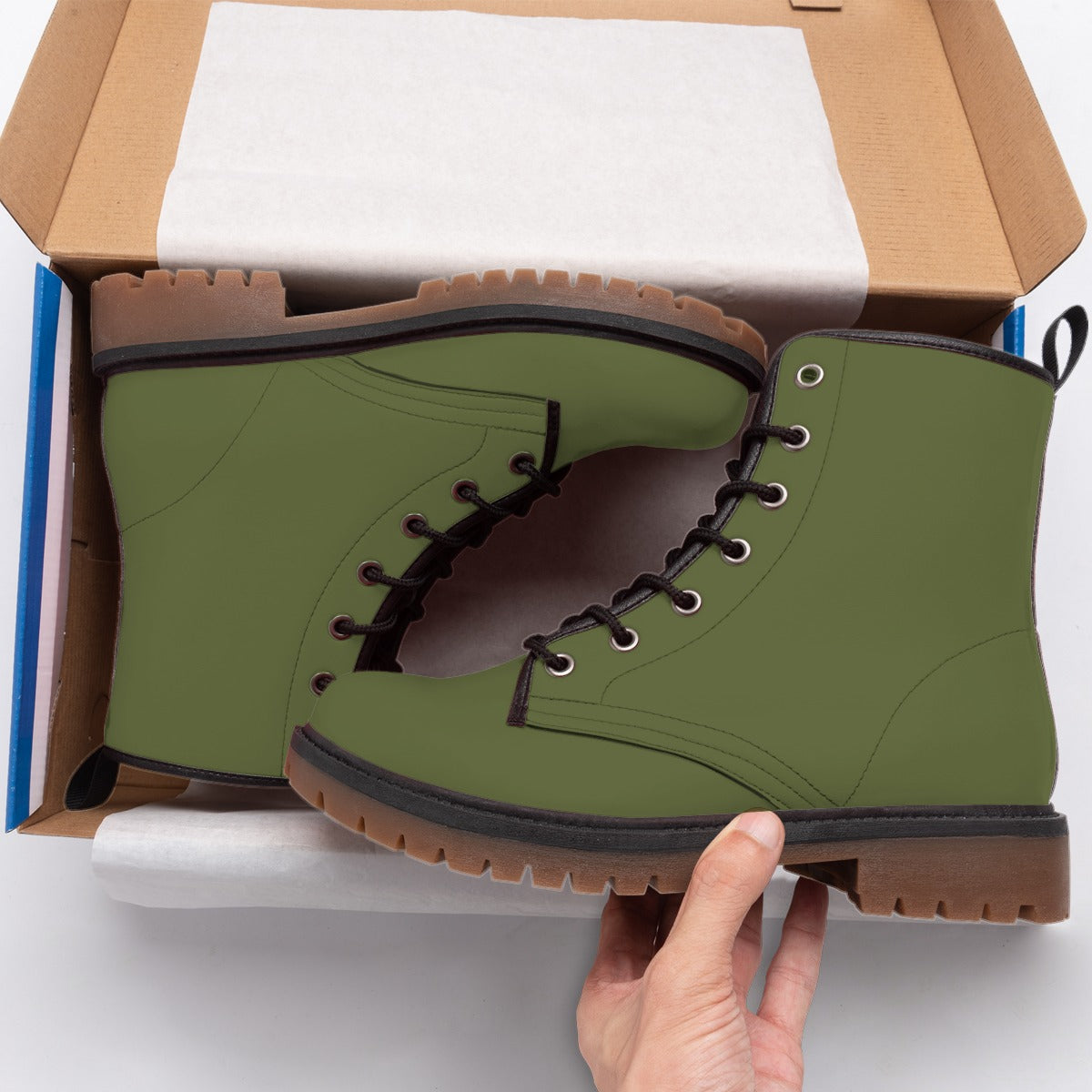 Military Green - Men's Martin Short Boots