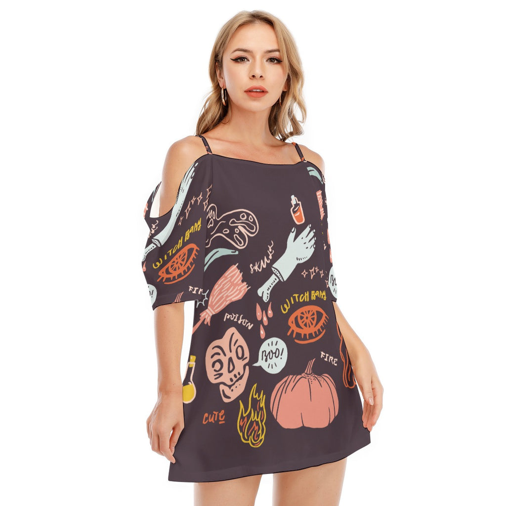 Spooky VI - Women's Off-shoulder Cami Dress