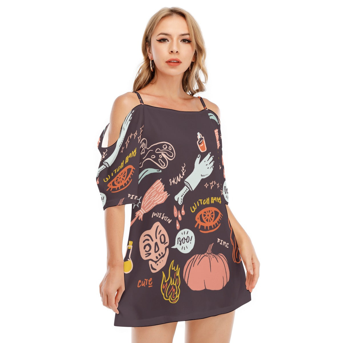Spooky VI - Women's Off-shoulder Cami Dress