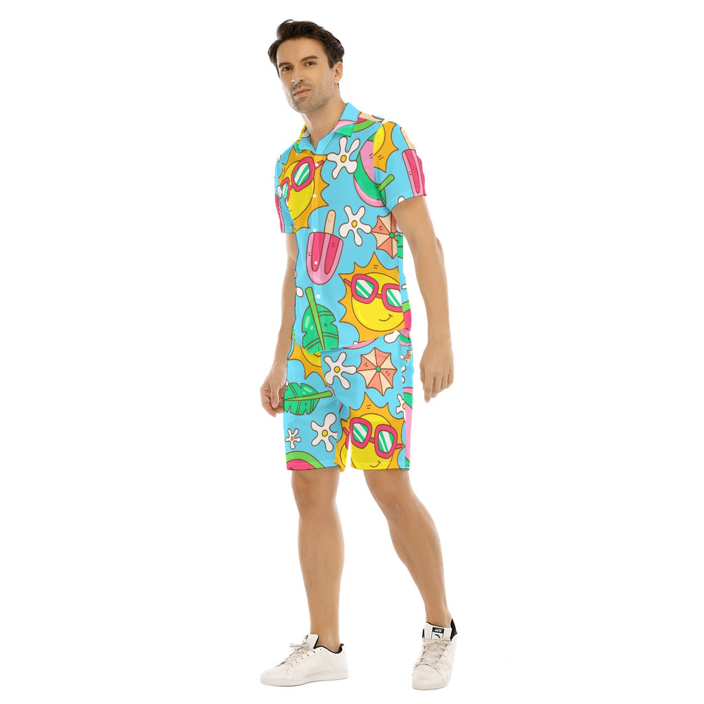 Watermelon-Lolly -Men's Short Sleeve Shirt Set