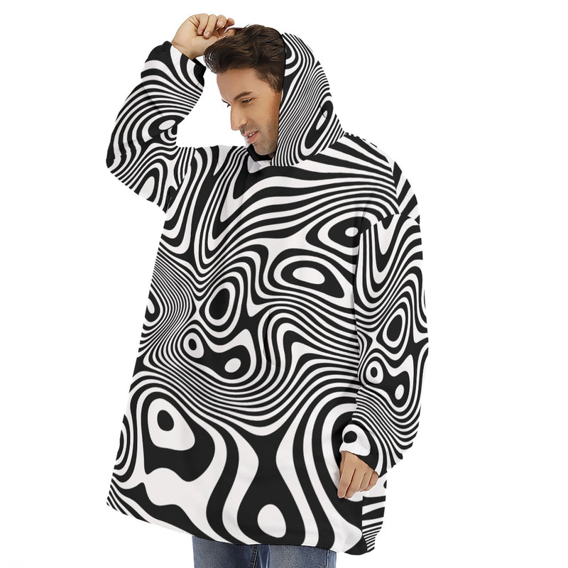 Yo-ink - Unisex Sherpa Fleece Hoodie Blanket