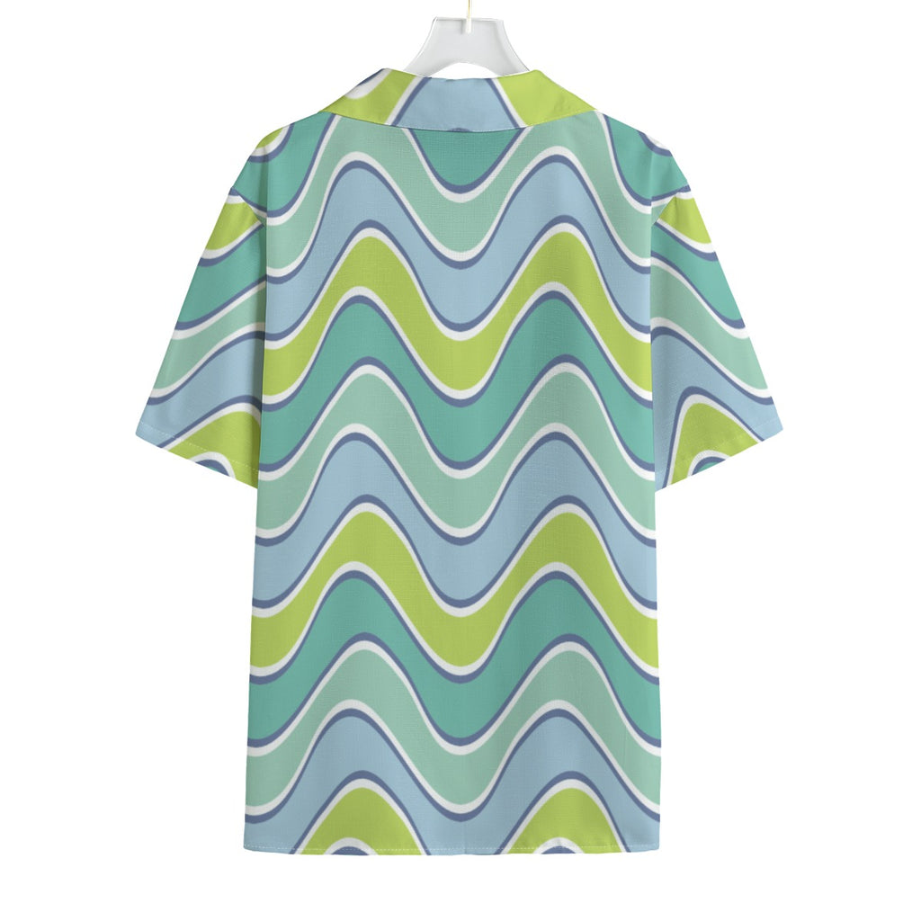 Wavywavy - Men's Faux Linen Hawaiian Shirt