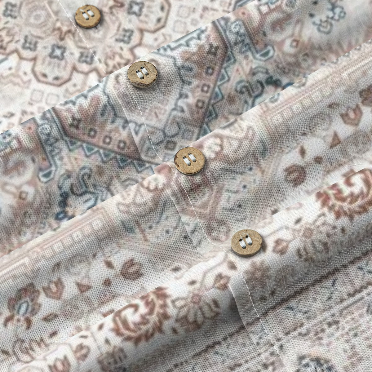Retro Indian Print IX - Designer Shirt - 100% Cotton