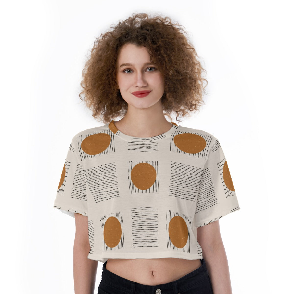 Dot Grid Aura - Cropped T-Shirt