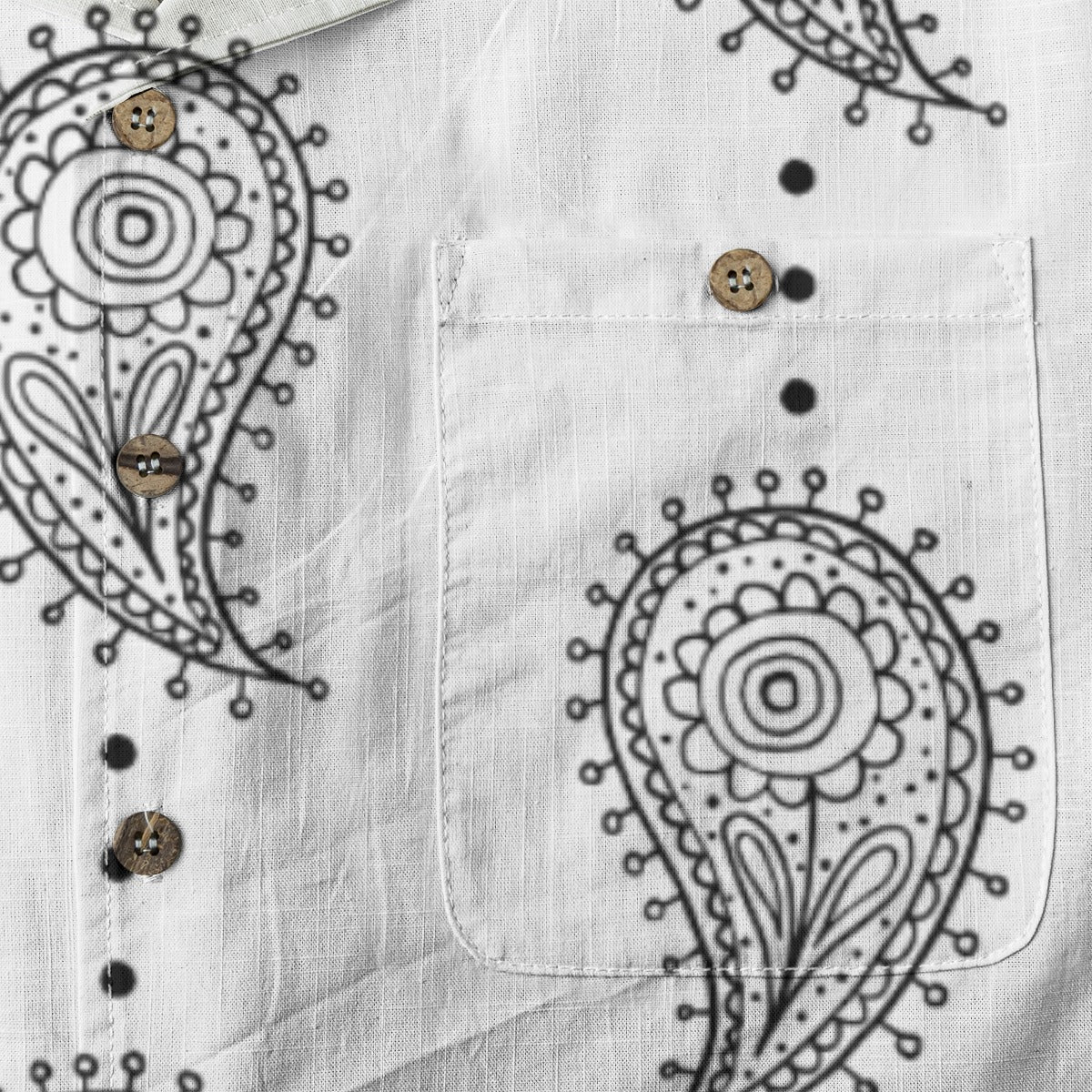 Retro Indian Print XIII - Designer Shirt - 100% Cotton