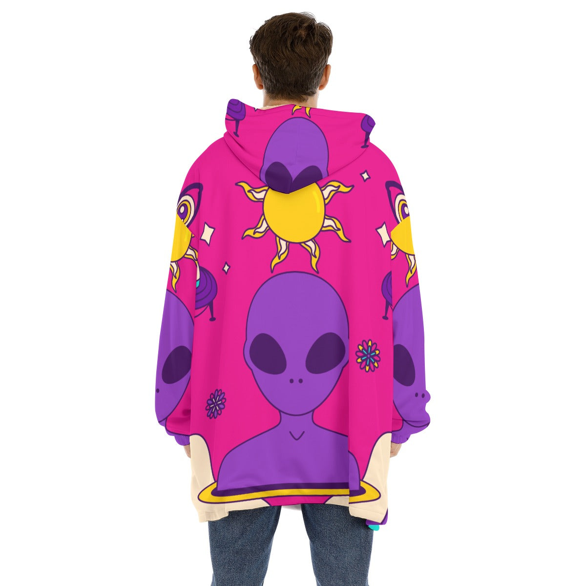 Daily Port - Unisex Sherpa Fleece Hoodie Blanket