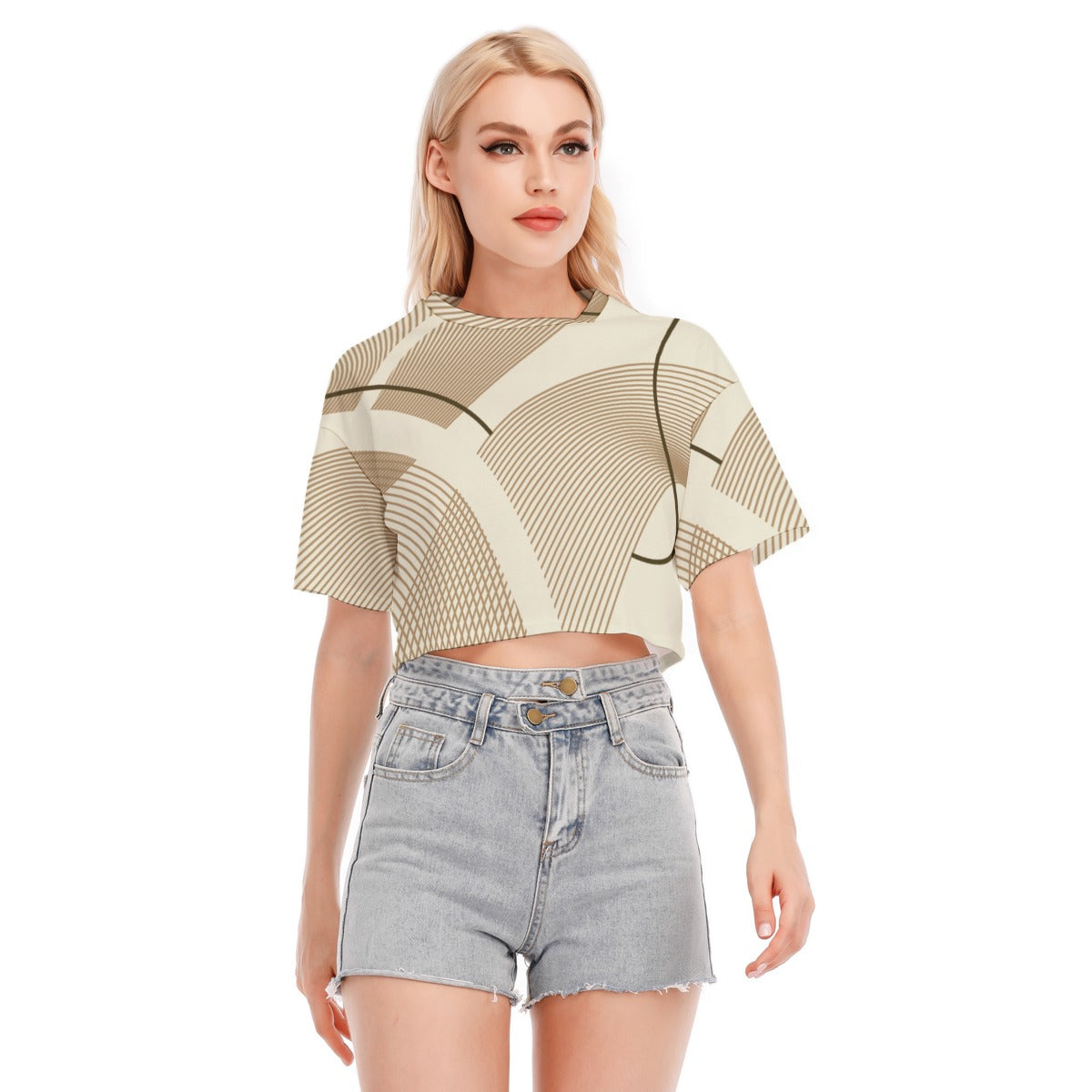 Desert Echo - Women's Cropped T-shirt -100% Cotton