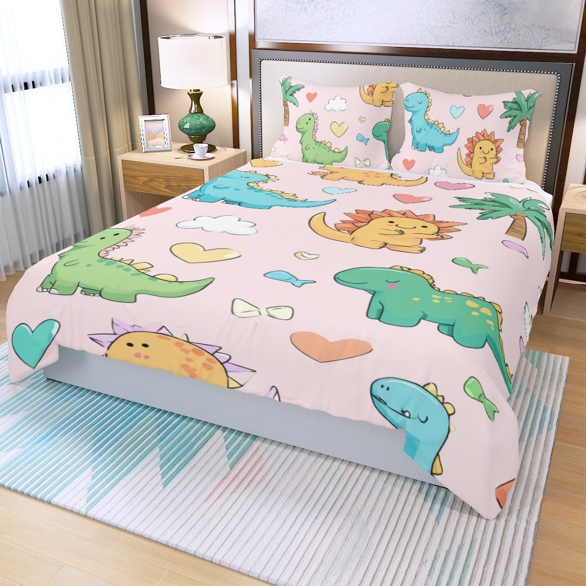Cutasaurus I - Three Piece Duvet Bedding Set