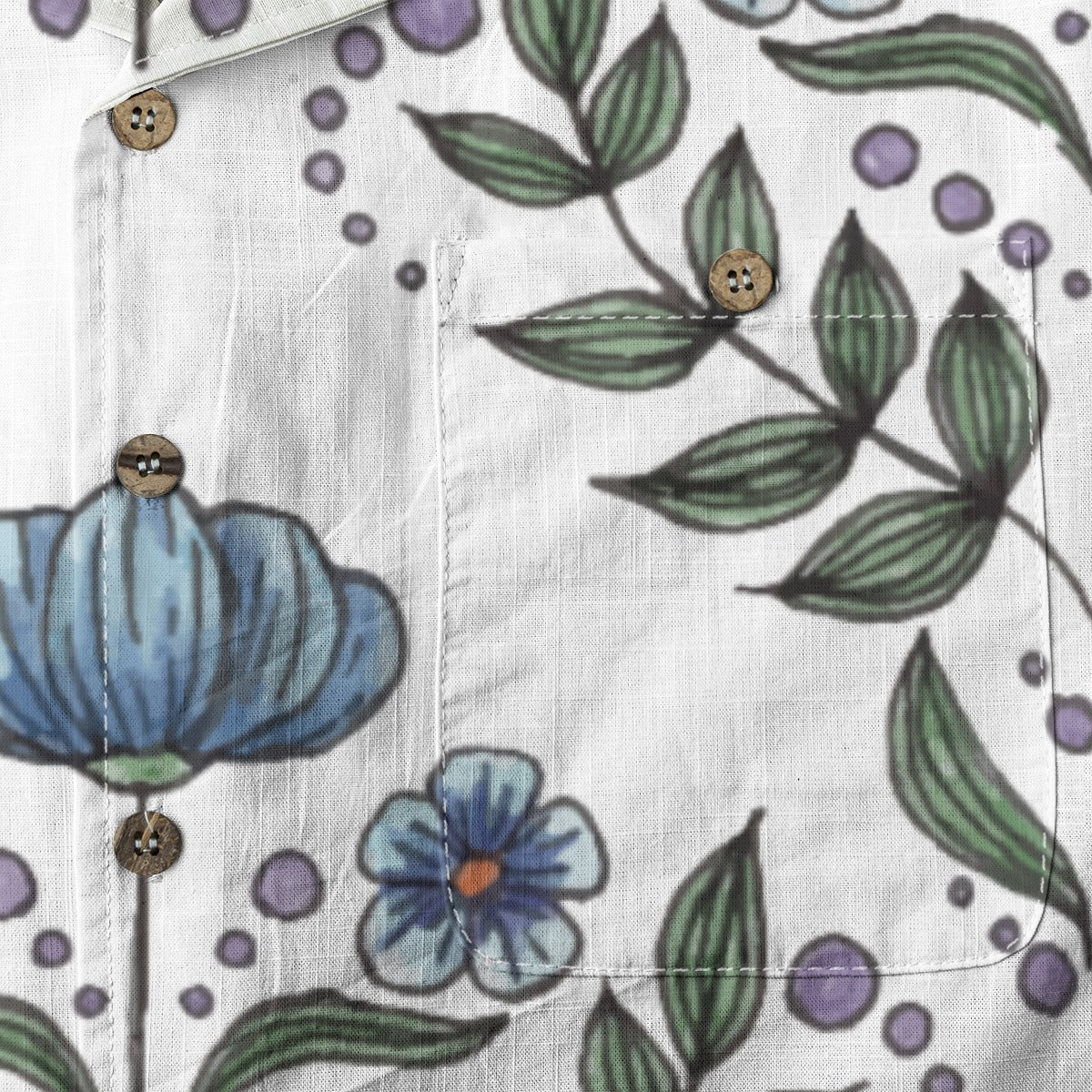 Retro Indian Print XVIII - Designer Shirt - 100% Cotton