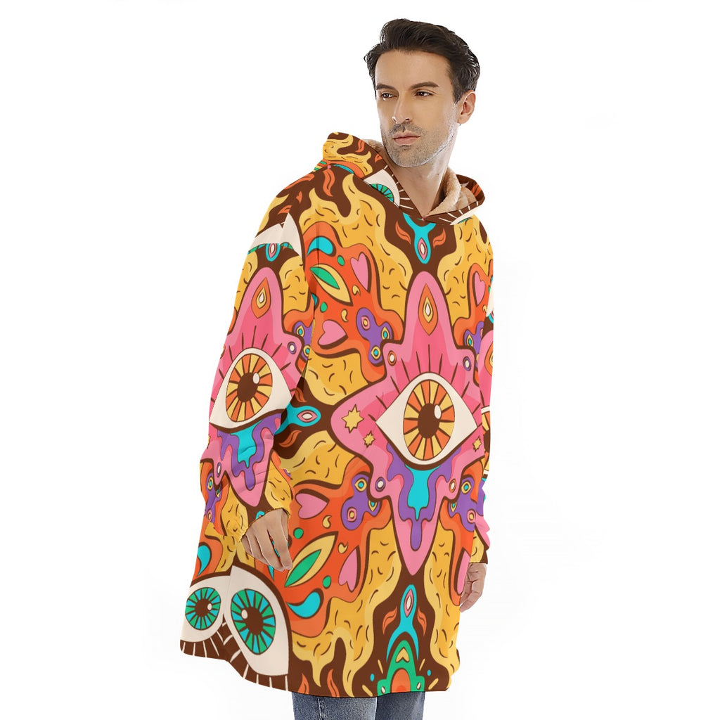 What do you see ? -Unisex Sherpa Fleece Hoodie Blanket