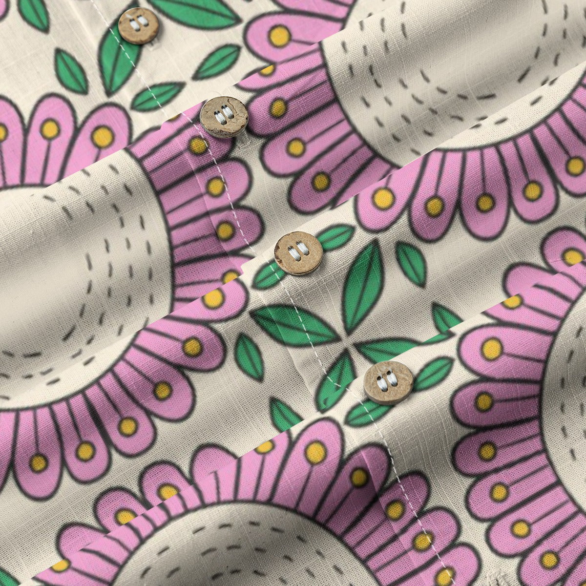 Retro Indian Print XV - Designer Shirt - 100% Cotton