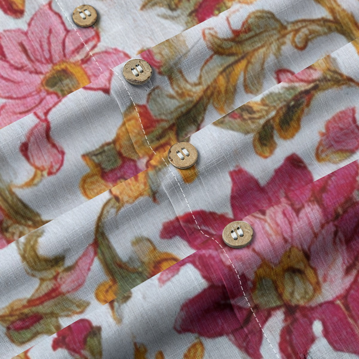 Retro Indian Print XVI - Designer Shirt - 100% Cotton