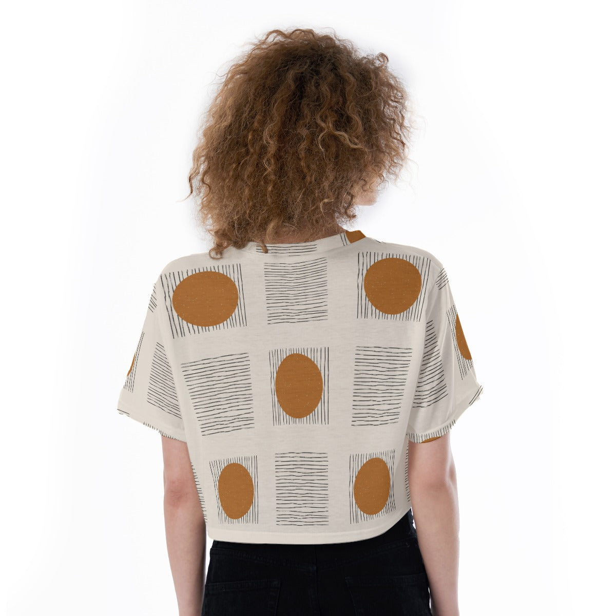 Dot Grid Aura - Cropped T-Shirt