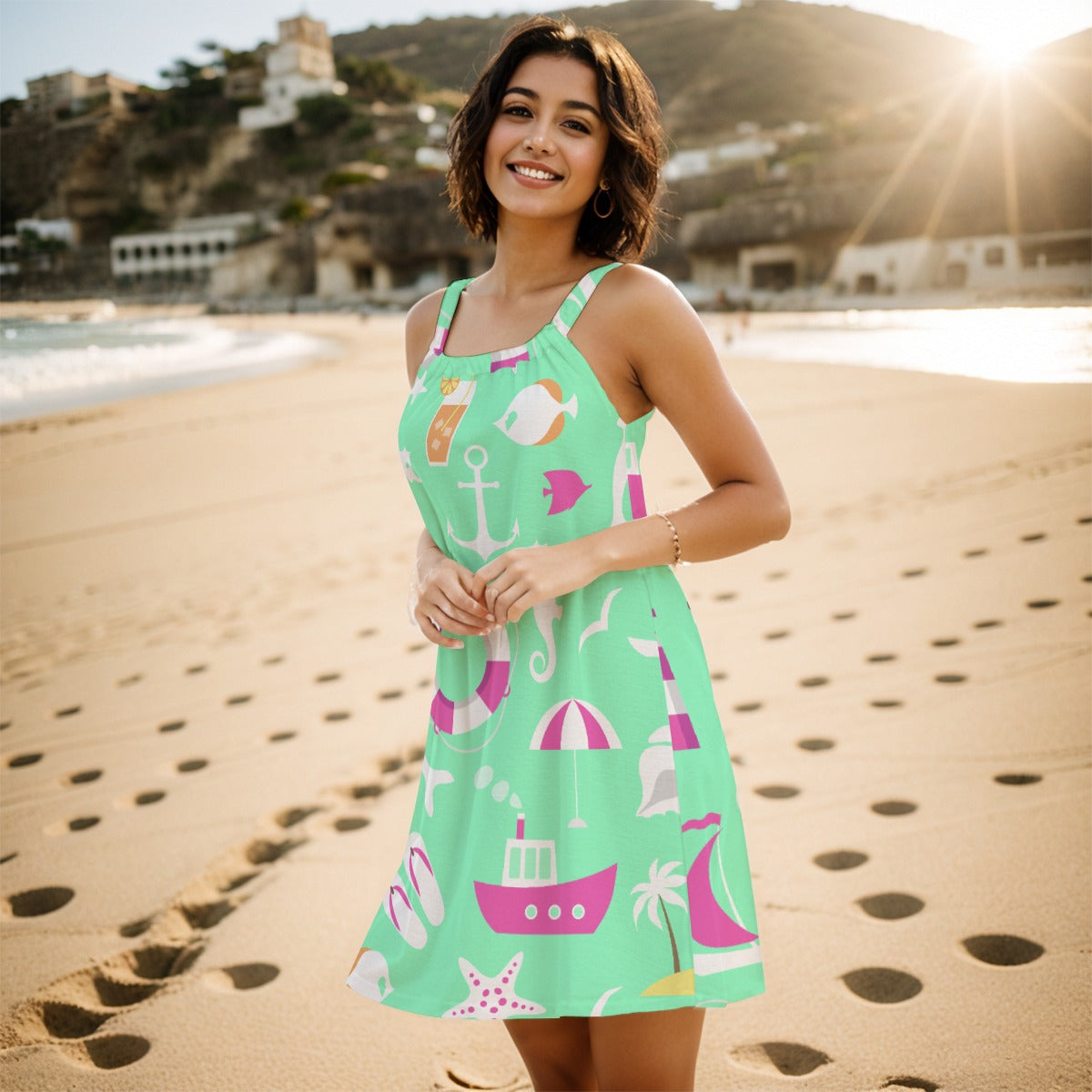 Sail Gaze -  Women's Sleeveless Cami Dress