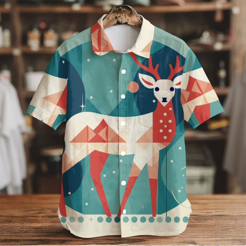 Stag Motion - Men's Short Sleeve Shirt With Pockets