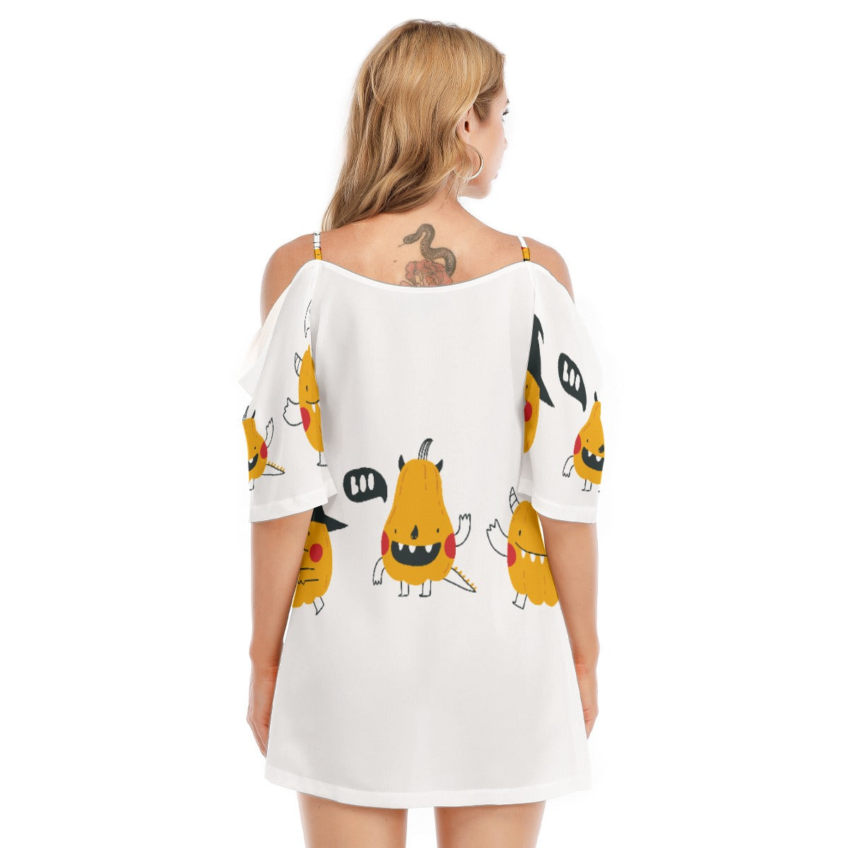 Pumpkin VIII - Women's Off-shoulder Cami Dress
