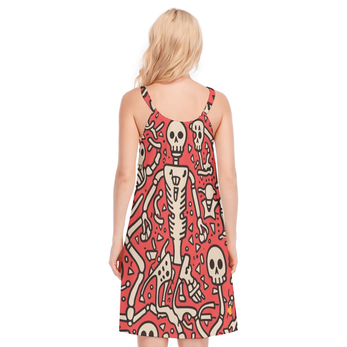 Skeleton I - Women's O-neck Cami Dress - 100% Cotton