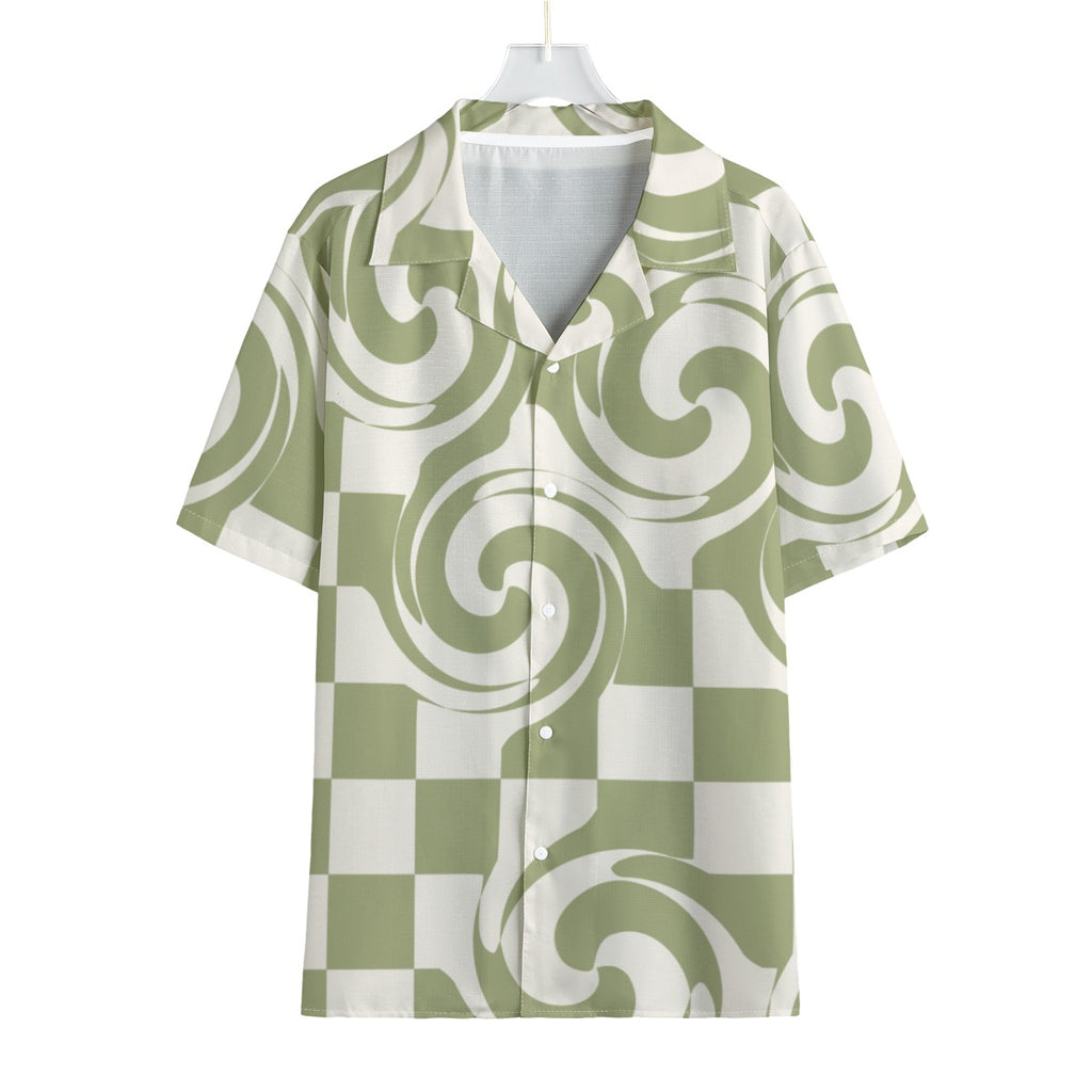 Nested Calm -  Men's Faux Linen Hawaiian Shirt