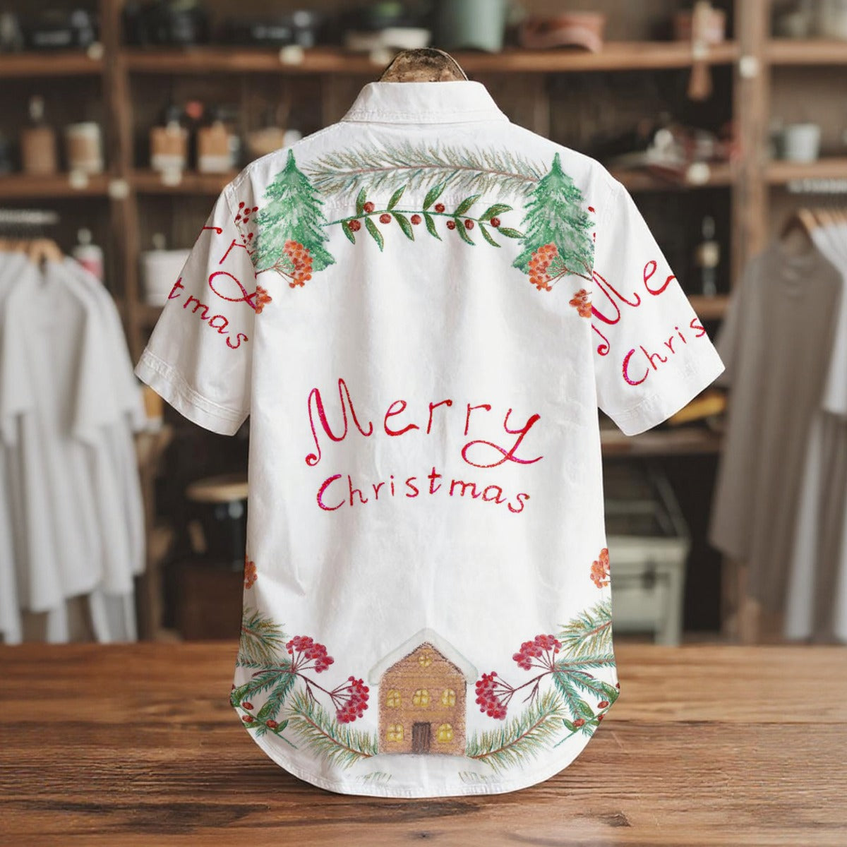 Merry Christmas - Men's Short Sleeve Shirt With Pockets