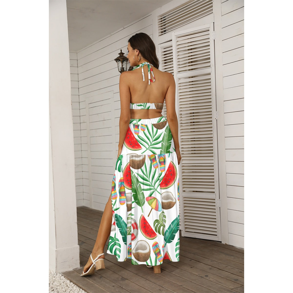 Coconut Carnival - Women's Tie Back Wrap Dress