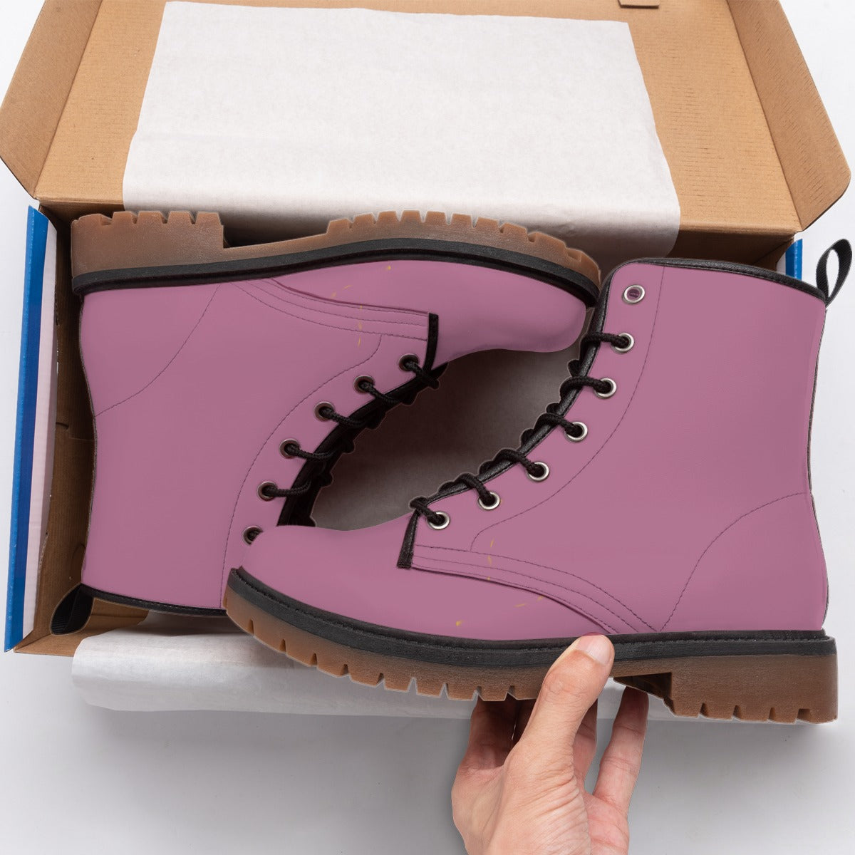 Dusty Pink - Print Men's Martin Short Boots
