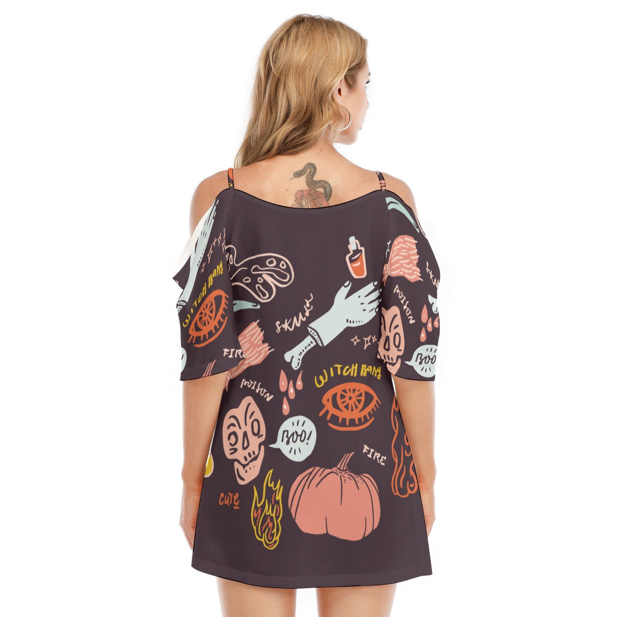 Spooky VI - Women's Off-shoulder Cami Dress