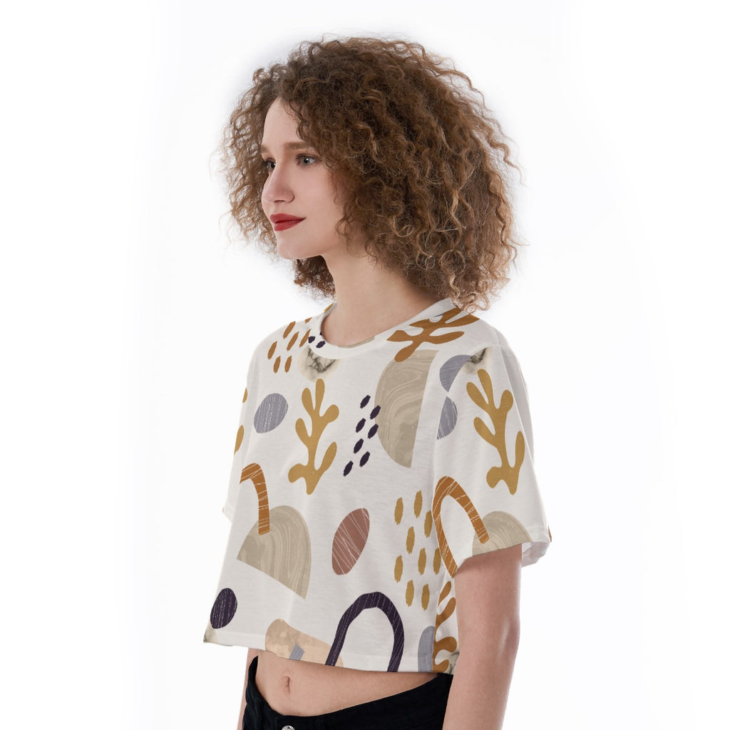 Coral Canvas - Cropped T-Shirt