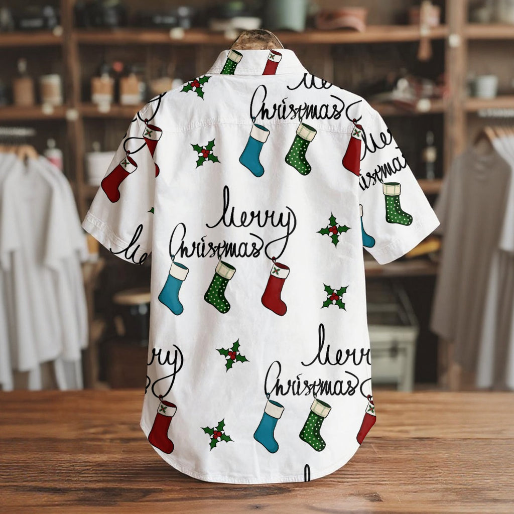 Merry - Merry - Men's Short Sleeve Shirt With Pockets