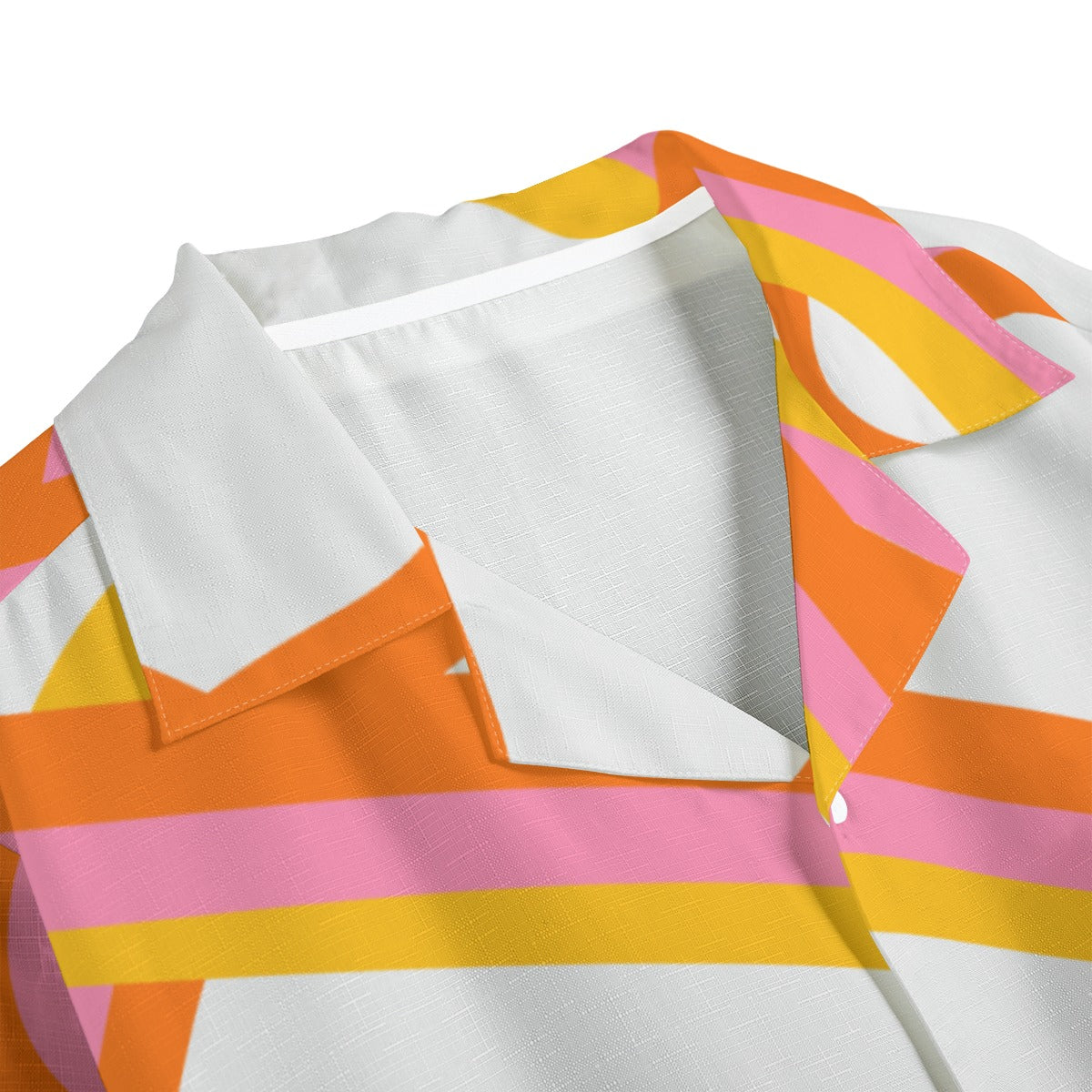 Rainbow doodle - Men's Faux Linen Hawaiian Shirt