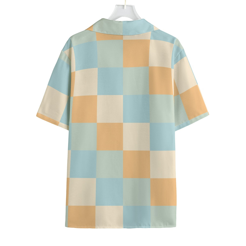 Pretty Wall -  Men's Faux Linen Hawaiian Shirt