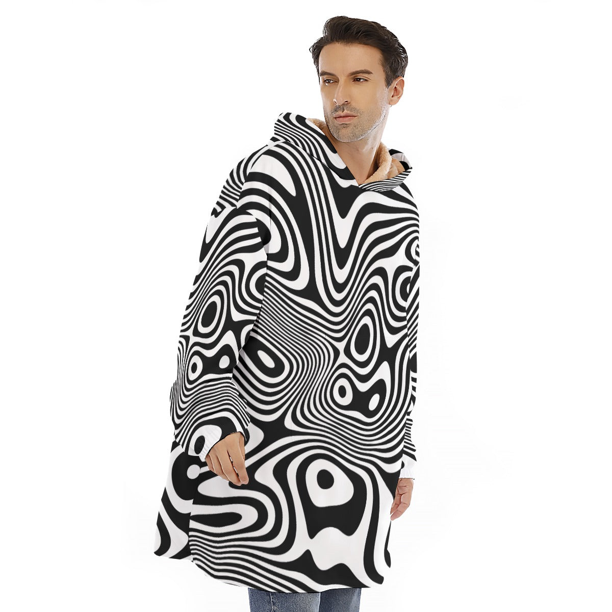 Yo-ink - Unisex Sherpa Fleece Hoodie Blanket