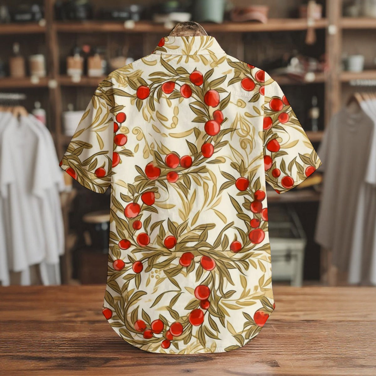 Floral Deco - Men's Short Sleeve Shirt With Pockets