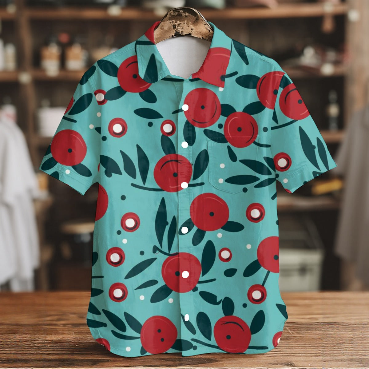 Leaf & Bulbs II - Men's Short Sleeve Shirt With Pockets