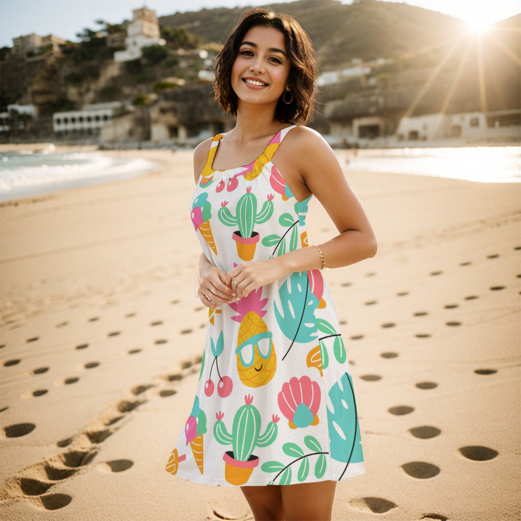 Pineapp-Cool -Women's Sleeveless Cami Dress